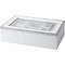 KJ Collection storage box wood/metal white 7 x 16 x 24cm