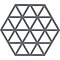 Zona Tappetino da vaso Triangoli esagonali 16 x 14 cm grigio silicone
