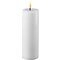 Deluxe Homeart LED candle real wax remote controlled 5x15 cm white