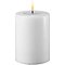 Deluxe Homeart LED candle real wax remote controlled 7,5x10 cm white