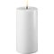 Deluxe Homeart LED candle real wax remote controlled 7,5x15 cm white