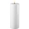 Deluxe Homeart LED candle real wax remote controlled 7,5x20 cm white