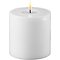 Deluxe Homeart LED candle real wax remote controlled 10x10 cm white