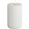 Deluxe Homeart LED candle real wax remote controlled 7,5x12,5 cm grooved white