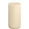 Deluxe Homeart LED candle real wax remote controlled 7,5x15 cm grooved cream