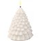 Deluxe Homeart Bougie LED Sapin de Noël télécommandée 8x11 cm blanc