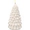 Deluxe Homeart LED Kerze Weihnachtsbaum fernbedienbar 10x18 cm weiß