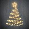 Luca Lighting LED Weihnachtsbaum 140 LED klassisch weiß 150cm silber außen