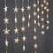Luca Lighting Rideau lumineux étoile LED 50 blanc classique 135x70cm avec minuterie