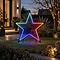 Luca Aydınlatma LED bahçe fişi neon yıldız 102 cm siyah LED RGB