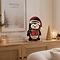 LED svítidlo Luca Lighting Pinguin 50 LED, teplá bílá, USB, 40 cm, dřevo, barevné