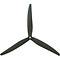 Gemfan 1270-3 12-tommer 3-bladet propel, sort (1CW+1CCW)