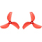 Gemfan 45mm-3 3-Blade Propeller, 1mm Clear Red (4CW+4CCW)