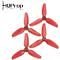 HQProp 3030 3 blade Durable Propeller 3 hole 2xCW 2xCCW bright red