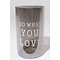 Kaemingk Windlicht Glas Do What You Love grau