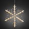 Konstsmide LED light pendant snowflake 24 LED warm white outdoor acrylic transparent