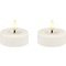 Candela Lights LED Teelicht fernbedienbar 6,8x3 cm 2er Set Kunststoff cream