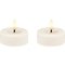 Candela Lights LED Teelicht fernbedienbar 6,8x3 cm 2er Set Kunststoff cream