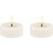 Candela Lights by LC Home real wax LED tea light remote controlled 6,8x3 cm set of 2 cream