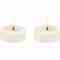 Candela Lights by LC Home Echtwachs LED Teelicht fernbedienbar 6,8x3 cm 2er Set creme