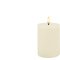 Candela Lights LED Kerze Echtwachs fernbedienbar 7,5x10 cm cream rustic