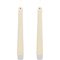 Candela Lights LED Dinnerkerze Echtwachs fernbedienbar 2er Set 2,2x17,5 cm cream rustic