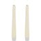 Candela Lights LED Dinnerkerze Echtwachs fernbedienbar 2er Set 2,2x17,5 cm cream rustic