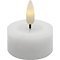 Candela Lights LED Teelicht Echtwachs fernbedienbar 4,5x2,5 cm 2er Set winter white glatt