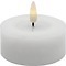 Candela Lights LED tea light prawdziwy wosk zdalnie sterowany 6,8x3 cm zestaw 2 zimowy biały gładki