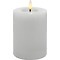 Candela Lights LED Kerze Echtwachs fernbedienbar 7,5x10 cm winter white glatt