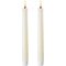 UYUNI Lighting LED Stick Candles Taper Set de 2 velas de 2,3 x 20 cm de marfil