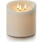 Elephant Candles LED cire véritable Bougie d'extérieur 15x15 cm 3 mèches crème 