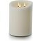 Elephant Candles LED cire véritable Bougie d'extérieur 15x20 cm 3 mèches crème 