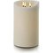 Elephant Candles LED Echtwachs Outdoor Kerze 15x25 cm 3er-Docht creme 