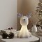 Sirius LED Figurine décorative Naja Renne 11,6 cm cire véritable blanche
