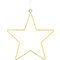 Estrella luminosa Sirius LED Liva Star pequeña de 30 cm que funciona con pilas de metal dorado