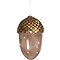 Sirius light pendant Celina Agern glass acorn 5 LED 13cm golden brown 