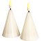 Sirius LED Sapins de Noël Laura Set de 2 pièces en cire véritable 8cm blanc