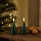 Sirius LED Sapins de Noël Laura Set 2 pièces cire véritable 8cm vert