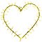 Sirius LED cuore Liva Cluster Heart piccolo 60 LED a batteria metallo oro