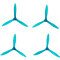 T-Motor T4944 4,9 Zoll 3-Blatt Propeller Crystal Blue (2CW+2CCW) 