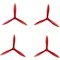 T-Motor T4944 4,9 pouces 3-pales hélice Crystal Red (2CW+2CCW) 
